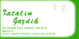 katalin gazdik business card